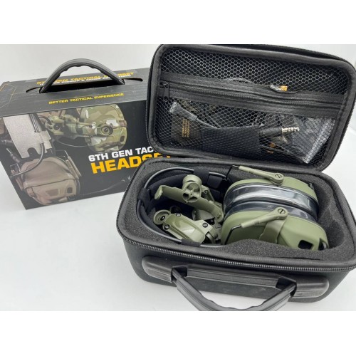 6TH GEN TACTICAL HEADSET тактическая гарнитура, звукосниматель и шумоподавление, активные в Коломне