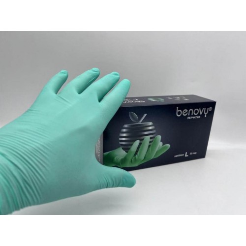 BENOVY MULTICOLOR НИТРИЛ медицинские цветные перчатки в Коломне