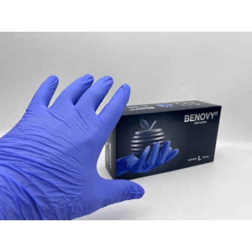 BENOVY MULTICOLOR НИТРИЛ медицинские цветные перчатки в Коломне