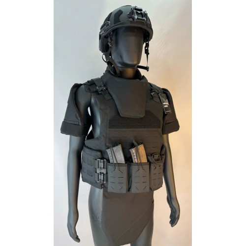 Бронежилет разгрузочный UNIVERSAL ARMOR в Коломне (СВМПЭ + бронеплиты Бр5 класса) черный