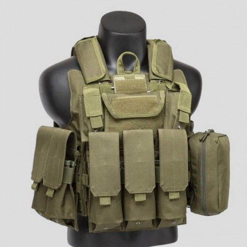 Тактический разгрузочный жилет «5 / пять карманов» с подсумками Tactical Molle Plate Carrier для съемных бронепластин в Коломне