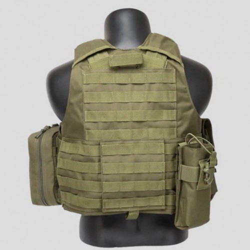 Тактический разгрузочный жилет «5 / пять карманов» с подсумками Tactical Molle Plate Carrier для съемных бронепластин в Коломне