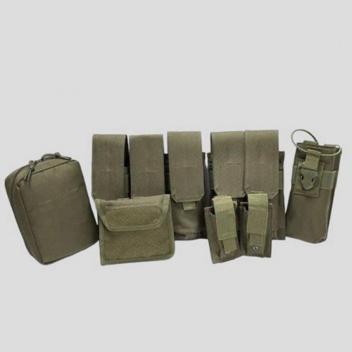 Тактический разгрузочный жилет «5 / пять карманов» с подсумками Tactical Molle Plate Carrier для съемных бронепластин в Коломне